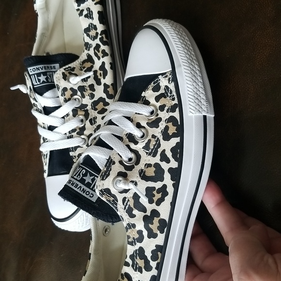 Converse All Star Shoreline Leopard Print Slip-on Sneakers - Picture 2 of 12